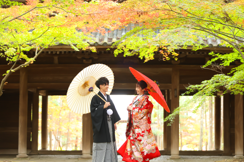 定番の和傘ショット