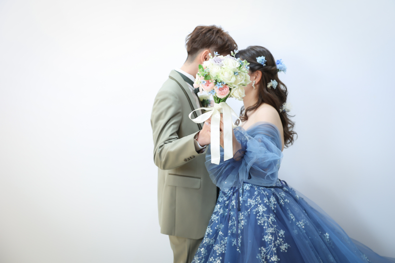 本物の生花ブーケと一緒に＊