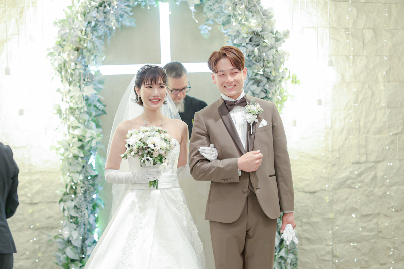 笑顔もとっても素敵な新郎新婦様♡