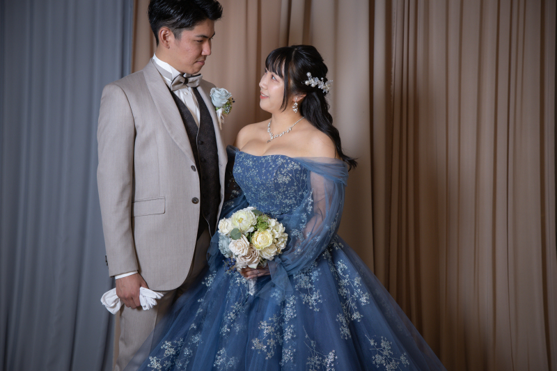 ブルー×ベージュ