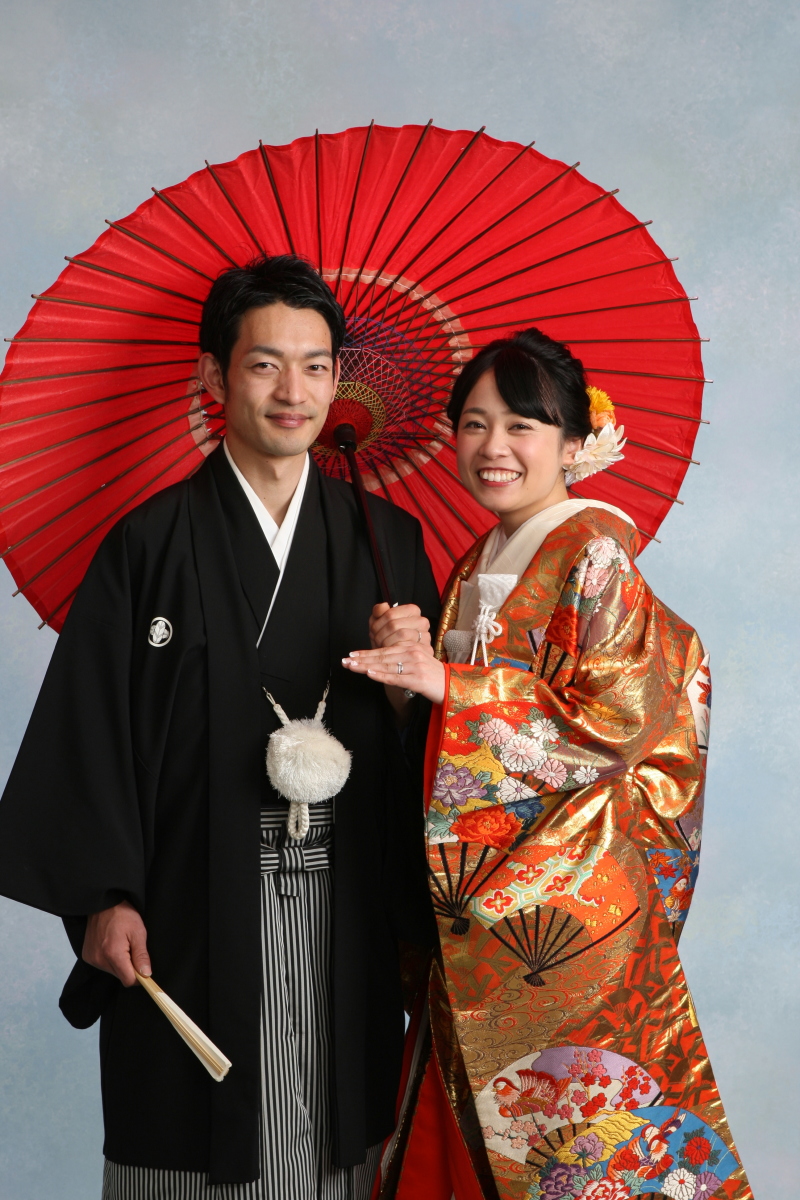 和装でカッチリと