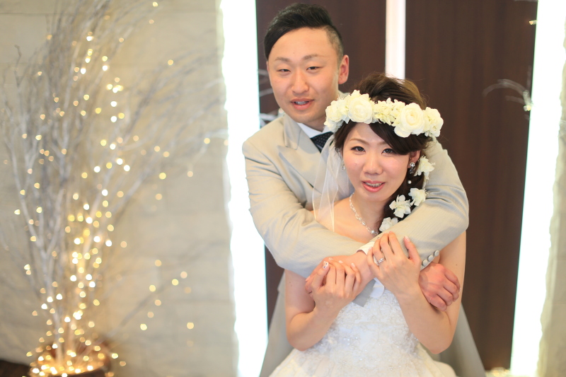 後ろからハグ♡