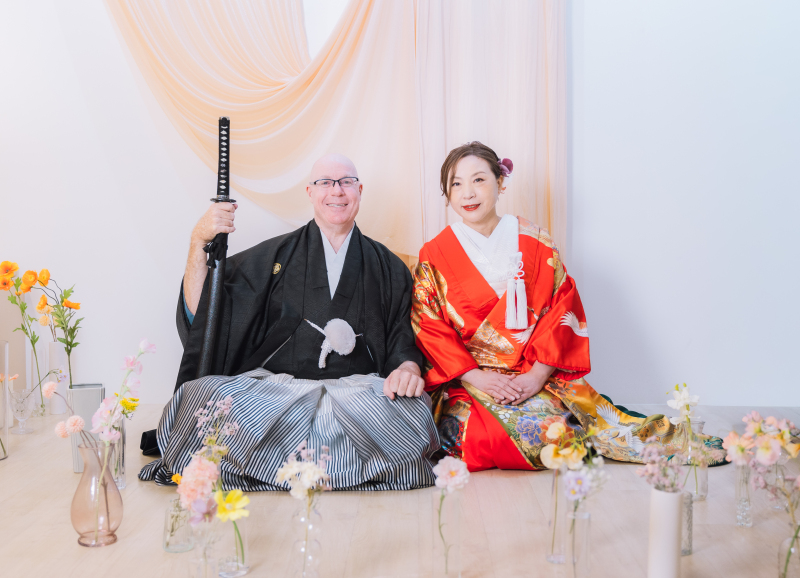 和装の美しさを感じる、晴れの日の一枚