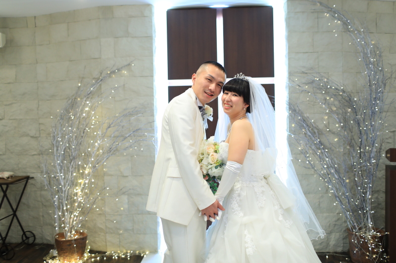 おでこを合わせて