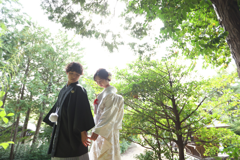 自然の緑で撮影☆