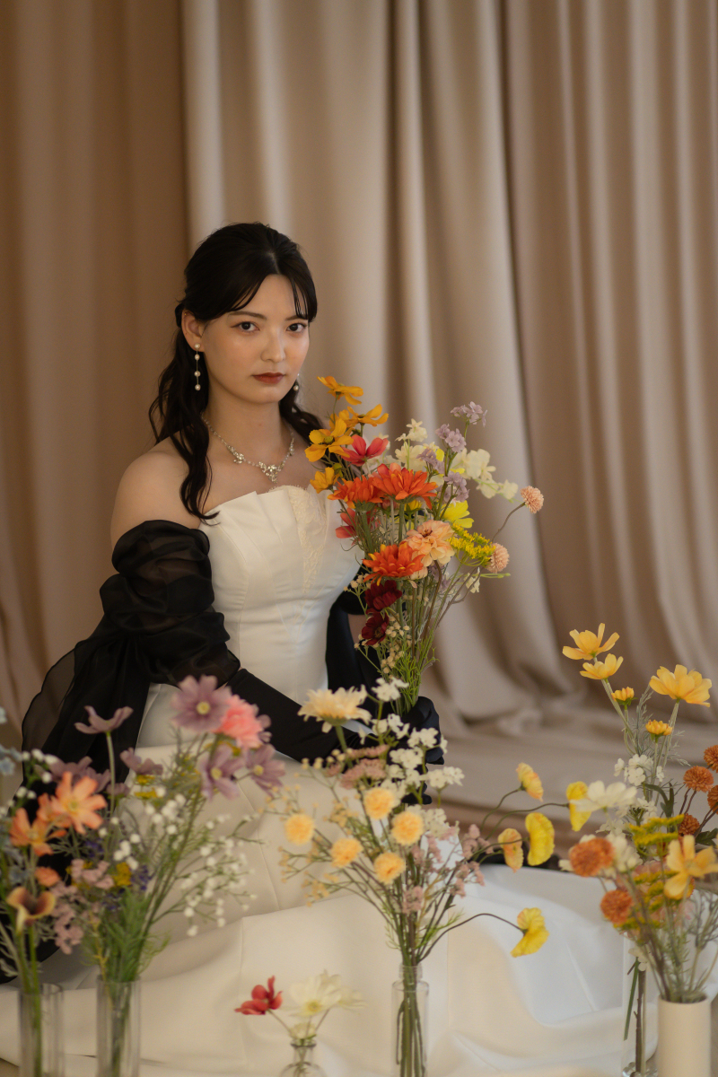 お花に囲まれて❁