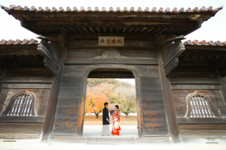 閑谷学校 紅葉ロケーション