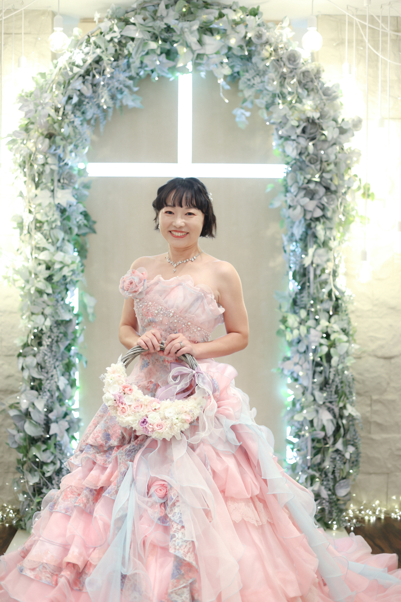 ピンクドレスにお着替え♪