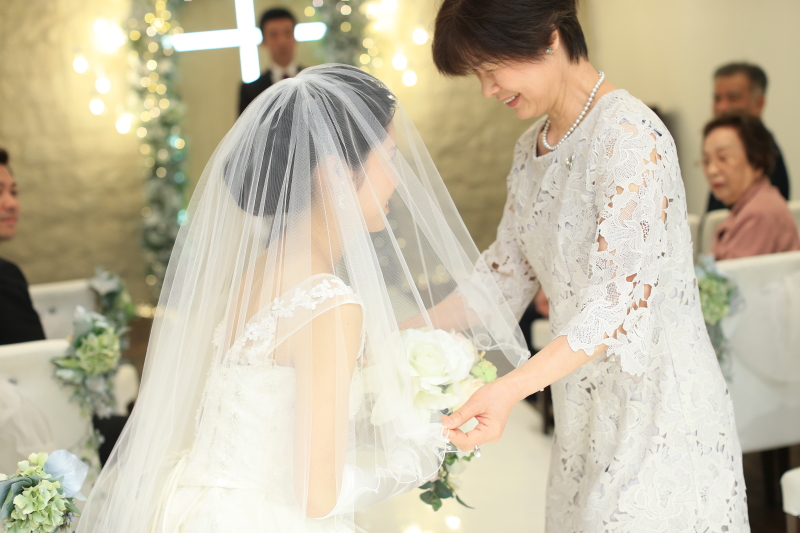 チャペルではご家族様も一緒に挙式風撮影♥