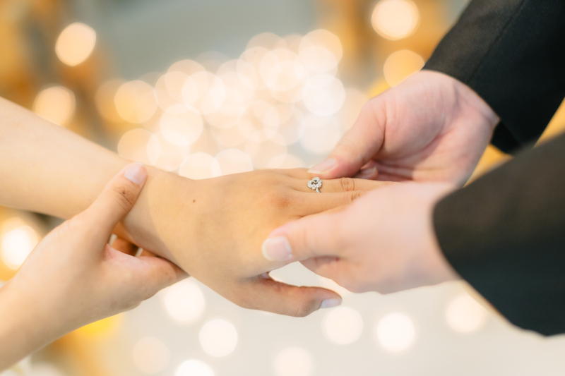 指輪の交換