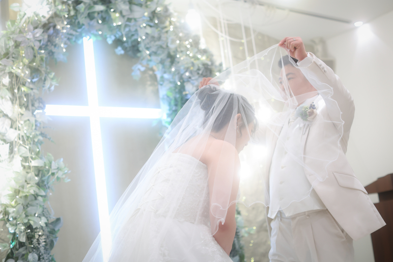 ベールアップ&誓いのキス