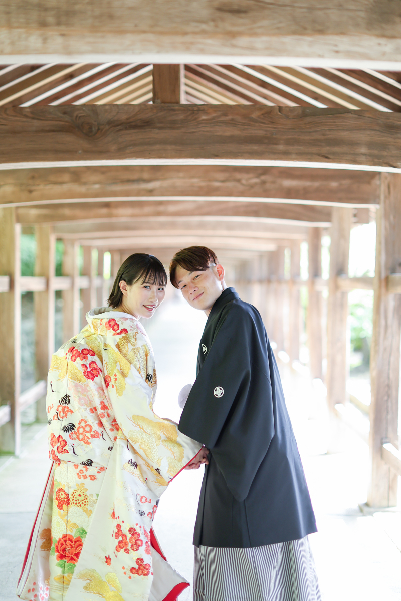 回廊でのショット