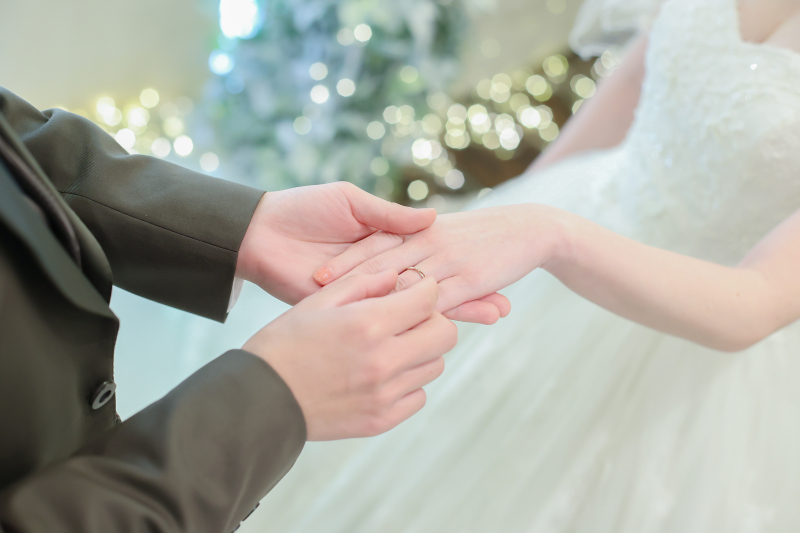 指輪の交換