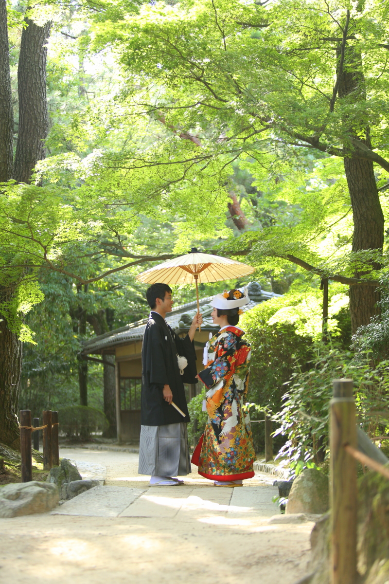 日本伝統花嫁和装「角隠し」