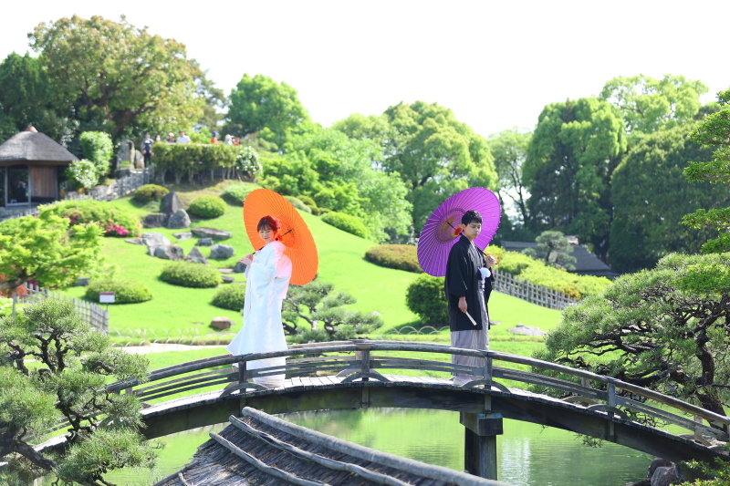 橋の上でのショット