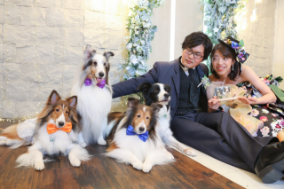 愛犬と一緒に撮影✰