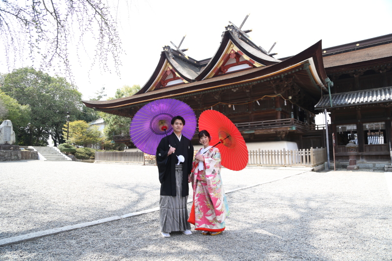 吉備津神社での撮影