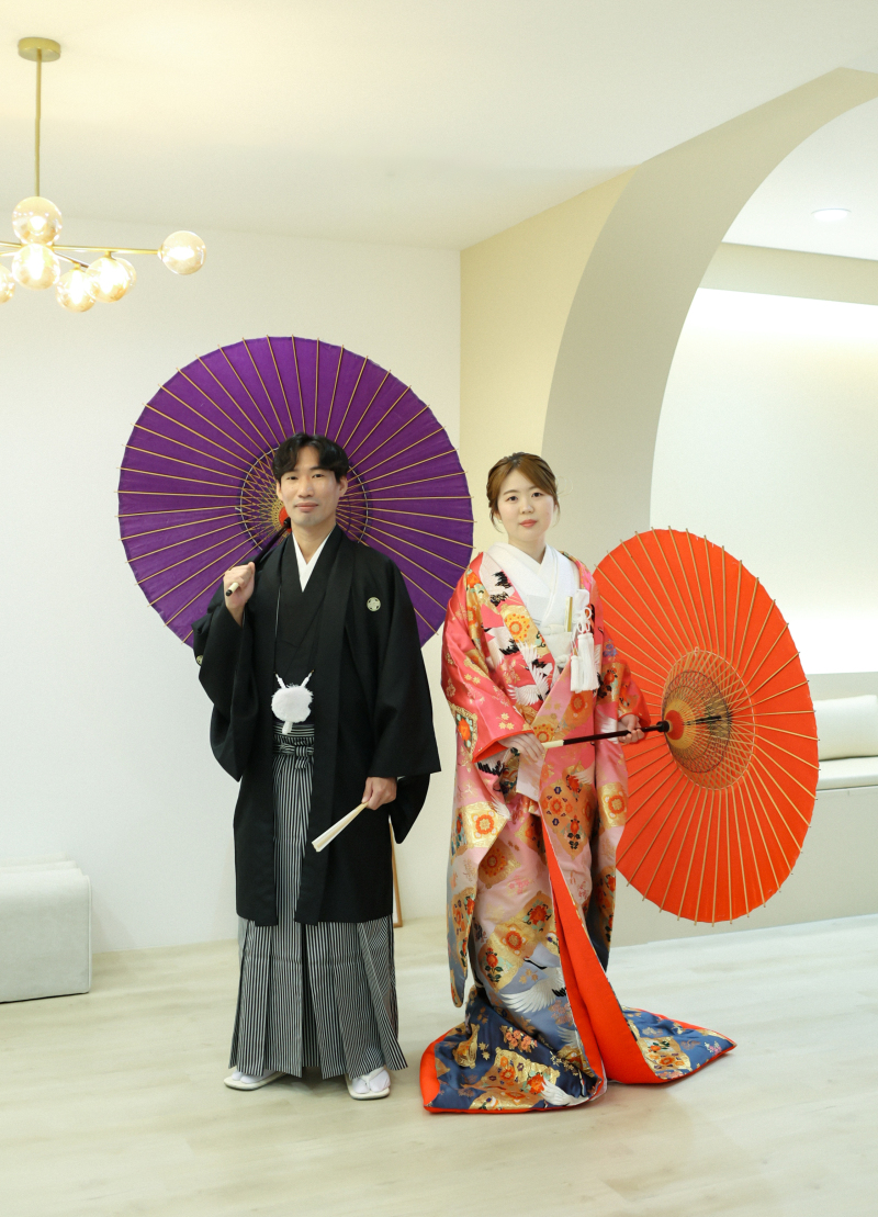 和傘を使用して