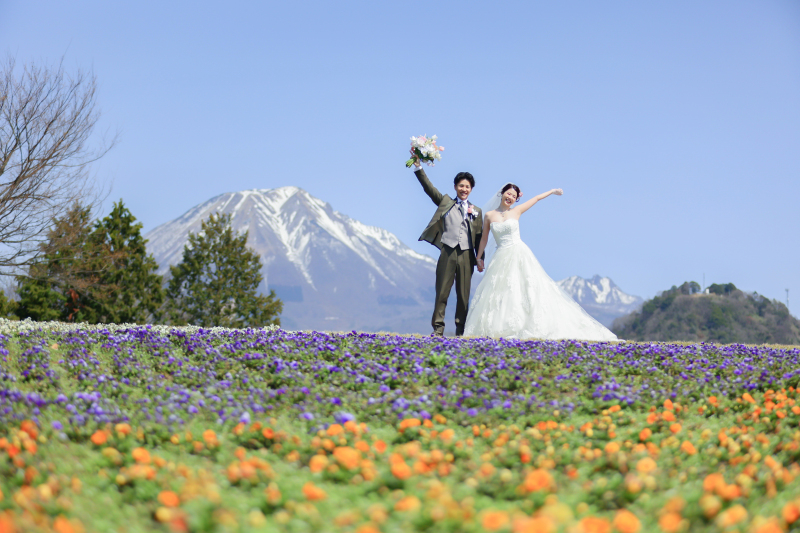 大山バックに♪