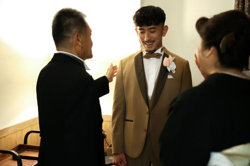 ご新郎様と家族の時間＊
