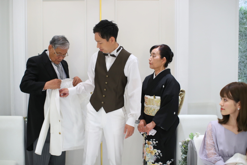 チャペルで挙式風撮影