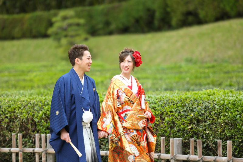 茶畑の前をお散歩♪