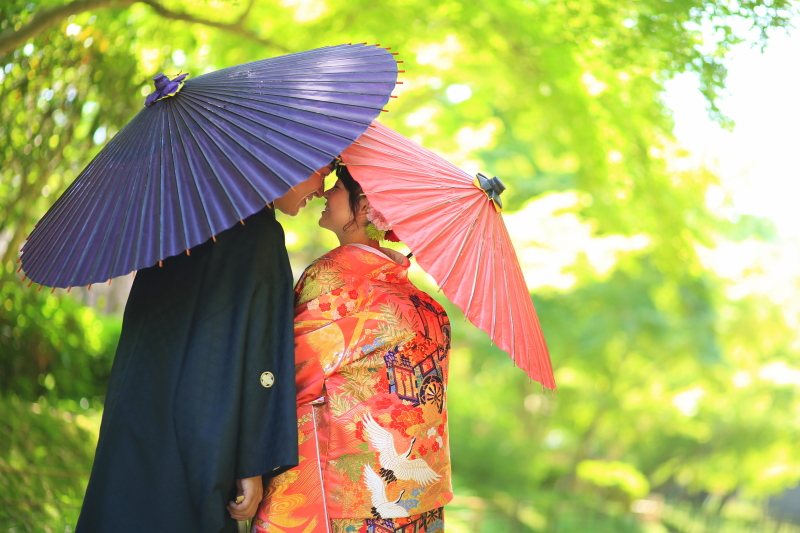 傘越しショット♪