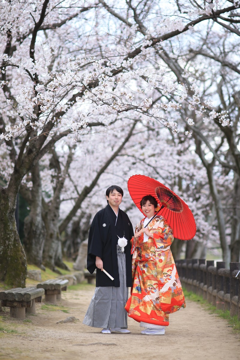 桜並木の下で♪