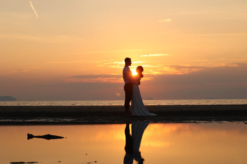 真っ赤な夕日☀