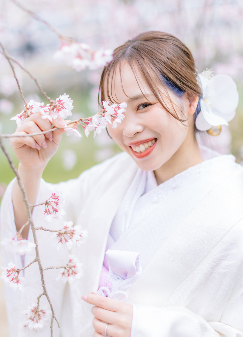 桜越しのソロショット♡