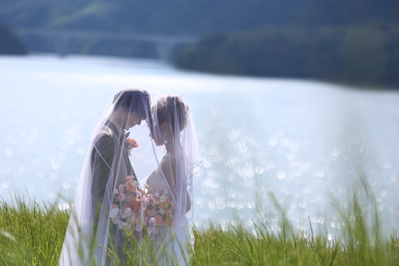 奥津湖での撮影