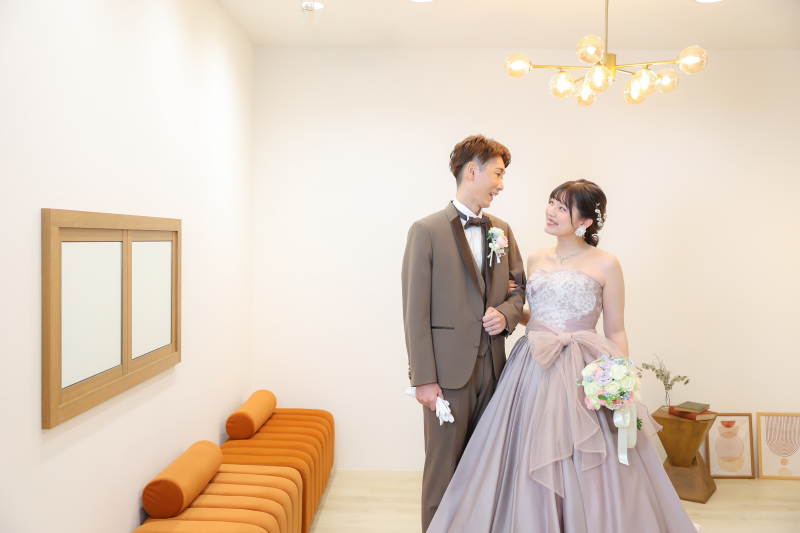 衣裳チェンジ☆ブラウンタキシード×ピンクドレス