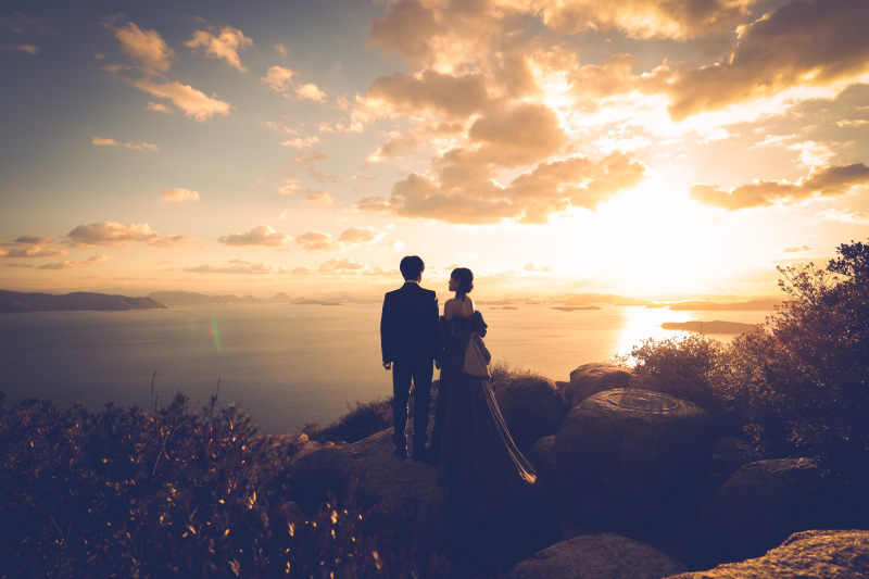 あたたかな夕日をバックに・・