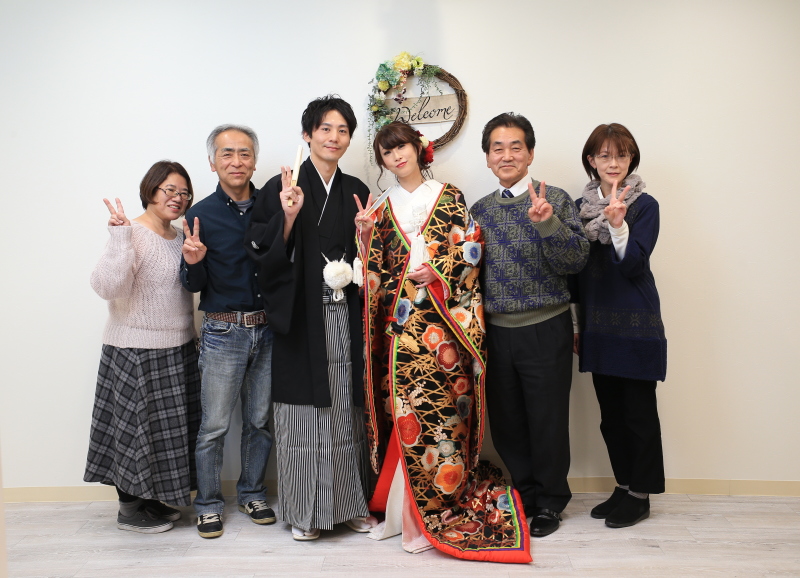 前撮りも家族が参加！