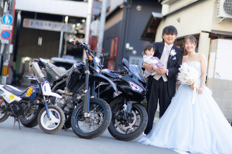 趣味のバイクと一緒に撮影☆