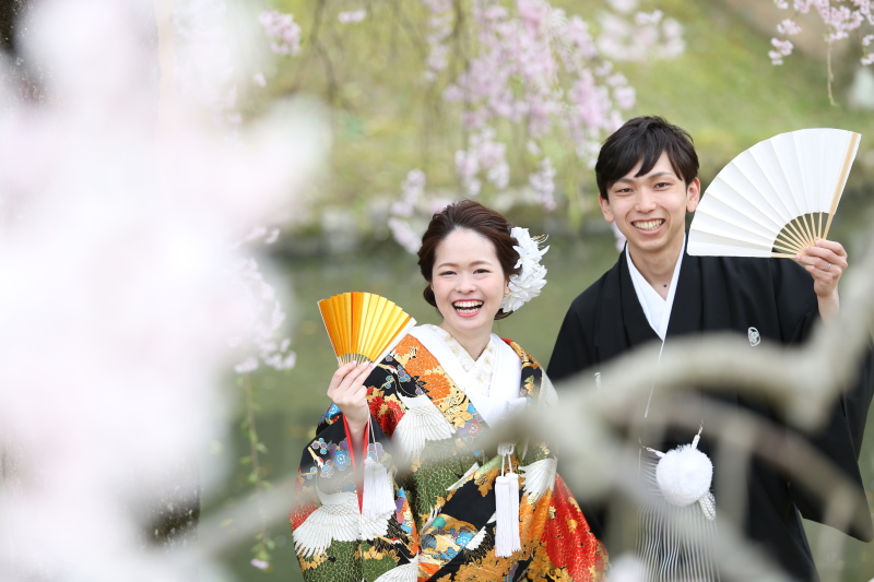 桜ロケーション&カラードレス