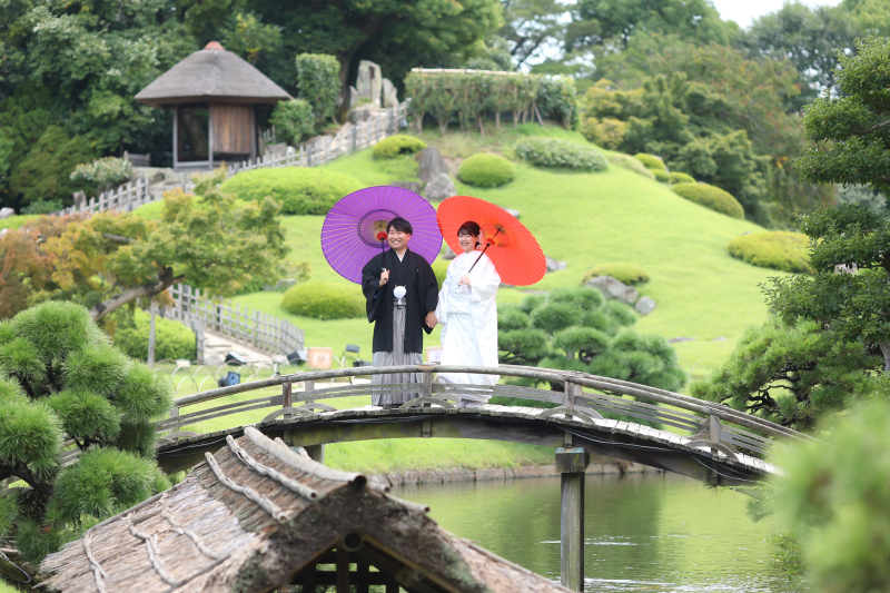 定番の傘ショット