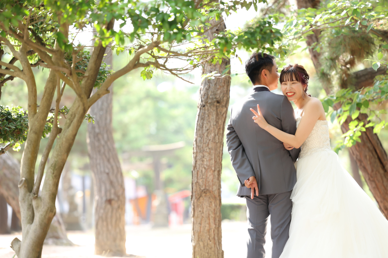 夏だからこそ、緑の背景のお写真も残せます☆