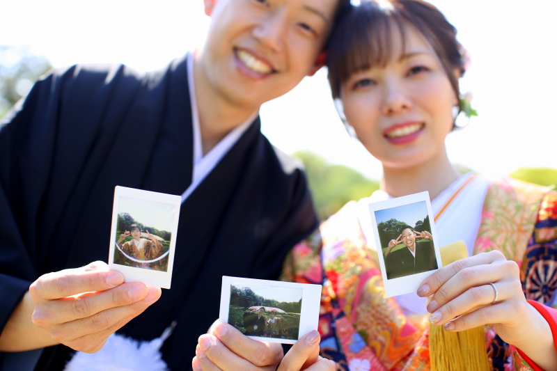 完成したチェキをメインに撮影♩