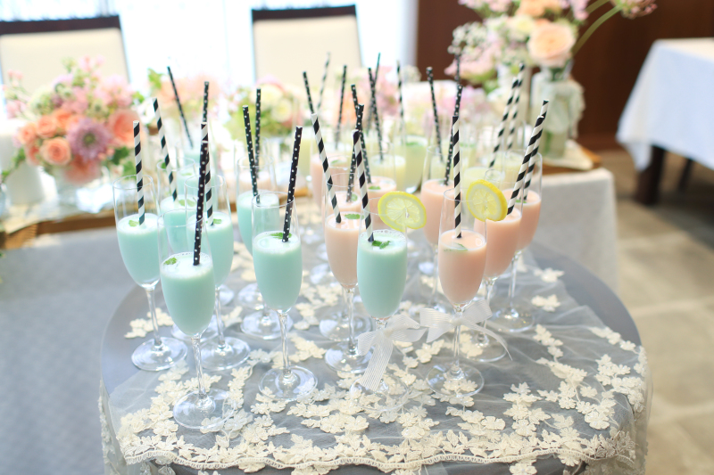 爽やかなドリンクがお出迎え♡