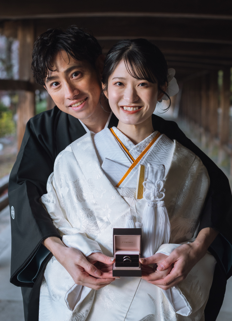和装でも指輪ショット