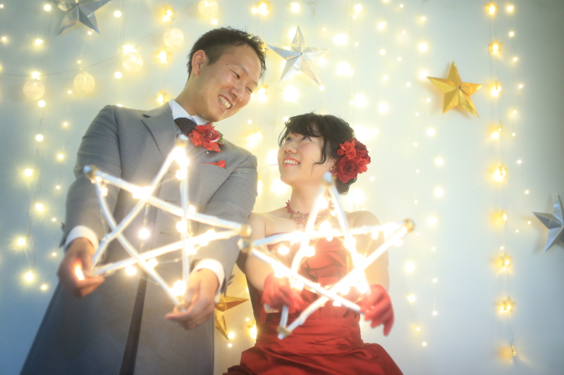 キラキラフォトスポットで!