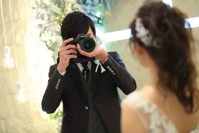 新郎さまがカメラマン!