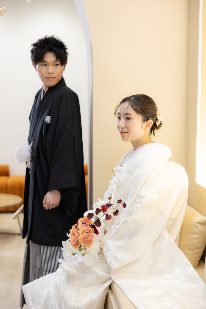 和ブーケも持って