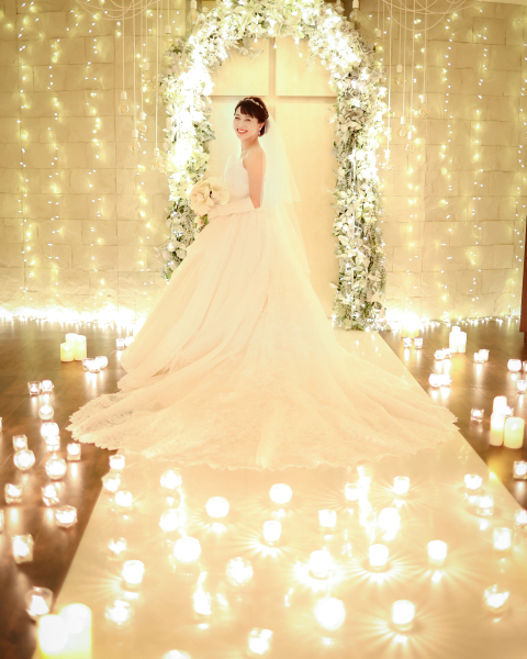 キャンドル照明でよりお写真映え間違いなし！