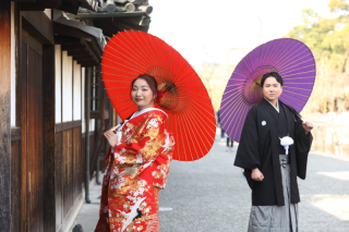 プリエージュokayama by STUDIO View_和装ロケーション×洋装チャペル撮影