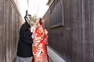 プリエージュokayama by STUDIO View_和装ロケーション×洋装チャペル撮影