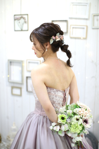 新婦様ヘアチェンジ