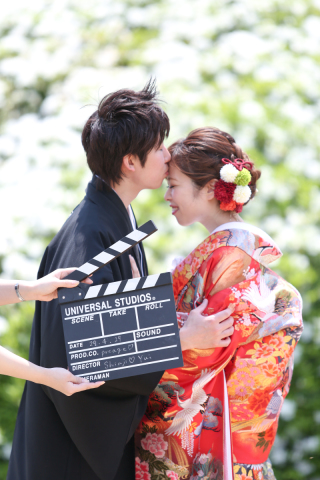 新緑ロケ！ふたりの晴れ姿に家族も大喜び！