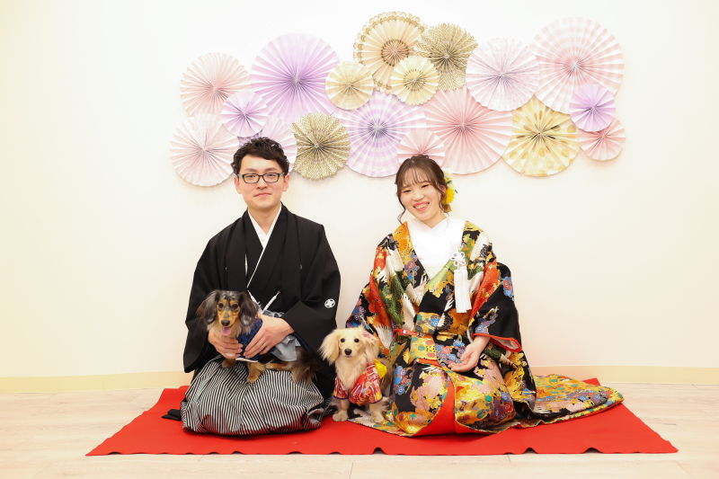 ペットと一緒に撮影プラン♩｜チャペルやスタジオで撮影♪｜1日でご準備～撮影可能◎